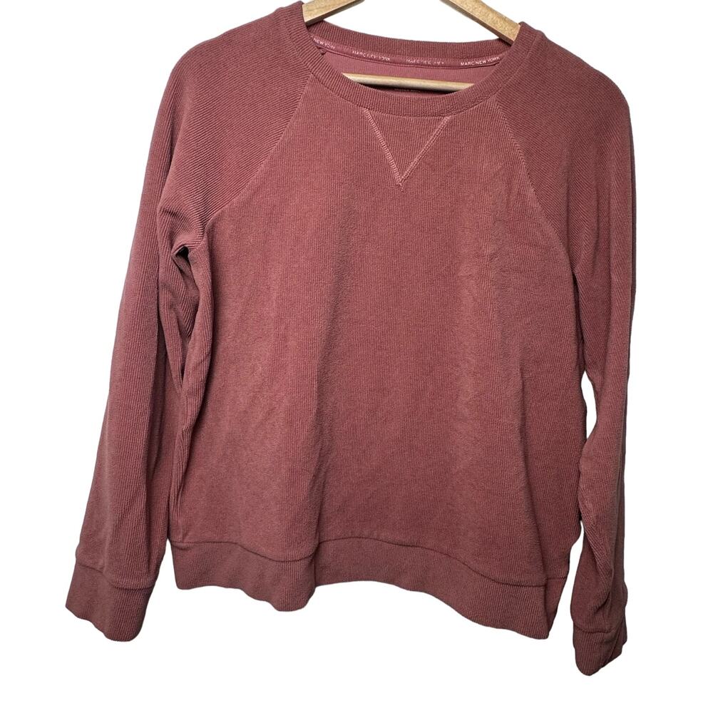 Marc New York Medium Ribbed Sweater Soft Cozy Pinkish Mauve Pullover